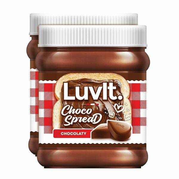 LuvIt Choco Spread | Smooth & Delicious | Made with Cocoa | Best for Chocolate Bread, Cakes, Shakes, Dosa, Roti | Pack of 2 – 310g Each