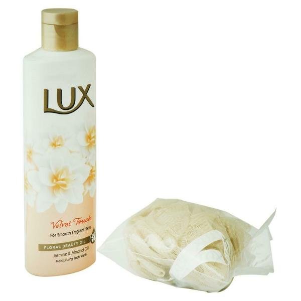 lux velvet touch body wash 235 ml with a loofah product images o490008377 p490008377 0 202203152000