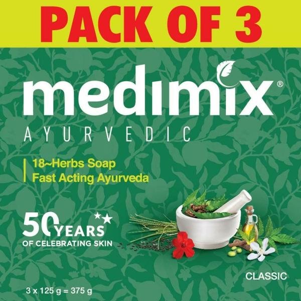 medimix ayurvedic 18 herbs classic soap 125 g pack of 3 product images o490429812 p490429812 0 202203170559