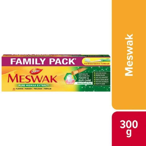 meswak complete tooth gum care family pack toothpaste 200 100 g free toothbrush product images o490729077 p490729077 0 202203170523