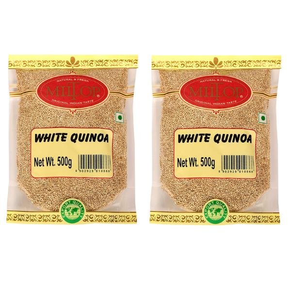 Miltop White Quinoa Seeds 500 g (Pack of 2)