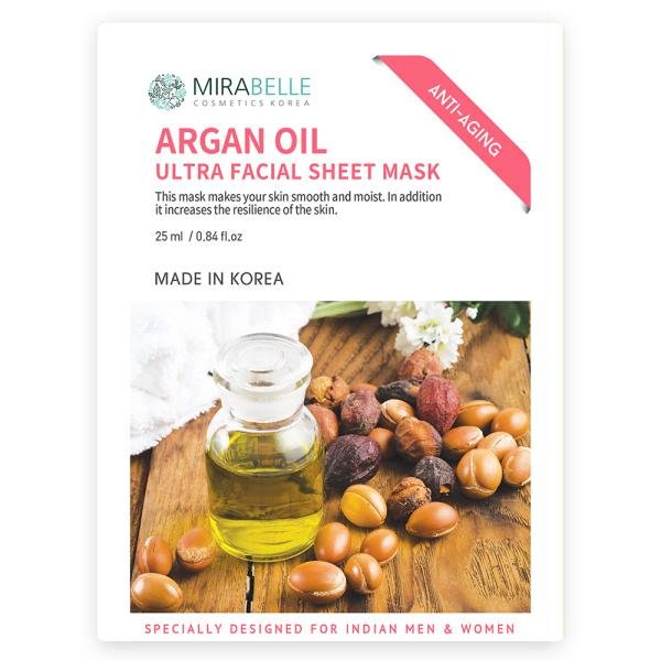 mirabelle korea argan oil ultra facial sheet mask 25 ml 0 20210226