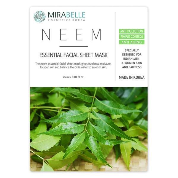 mirabelle korea neem essential facial sheet mask 25 ml 0 20210226