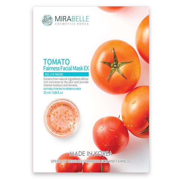 mirabelle korea tomato fairness facial sheet mask ex 25 ml 0 20210226