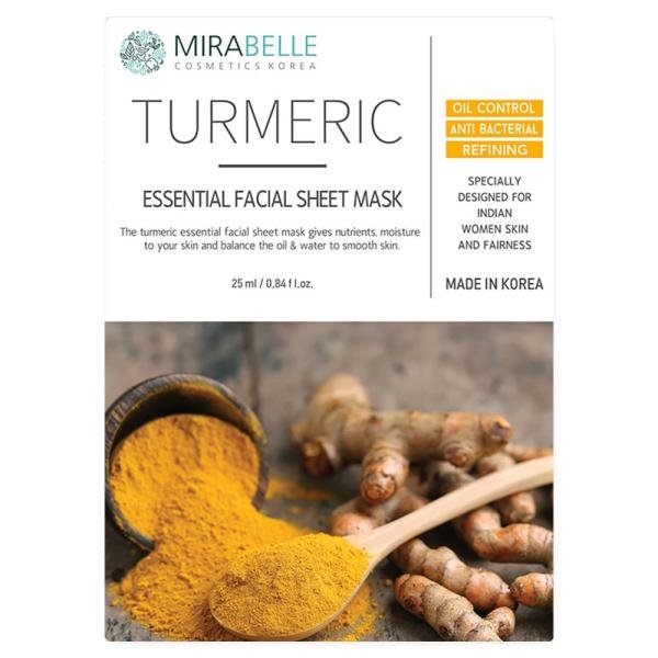 mirabelle korea turmeric essential facial sheet mask 25 ml 0 20210226