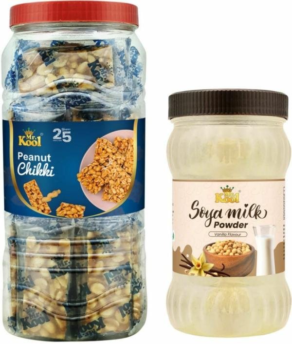 mr kool vanilla soya milk powder 200gm and crunchy peanut chikki bar 800gm pack of 2 combo 200 gm 800gm product images orvslxerr0a p597966889 0 202301301830