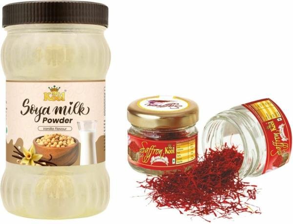 mr kool vanilla soya milk powder 200gm and saffron glass bottle 1gm pack of 2 combo product images orvllpdh20v p597967050 0 202301301835