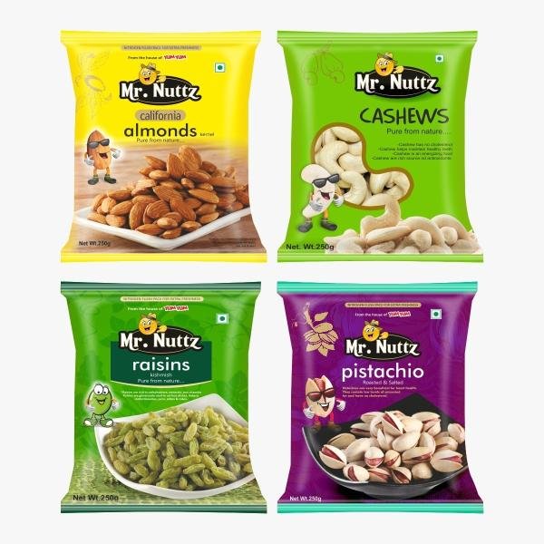 mr nuttz dry fruits combo pack 1kg almonds 250g cashew 250g pistachios 250g raisins 250g product images orvuzm3leml p591012441 0 202201191449