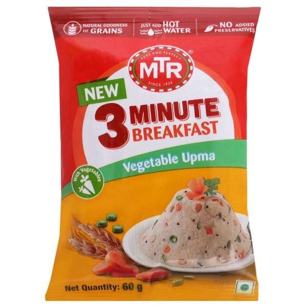 MTR 3 Minute Breakfast Vegetable Instant Upma Mix 60 g