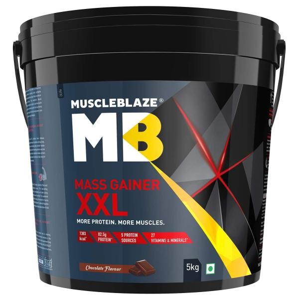 MuscleBlaze Mass Gainer XXL (Chocolate, 5 kg / 11 lb, 50 Servings)