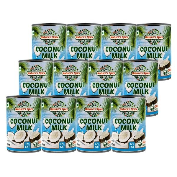 nature s spice coconut milk with 17 fat 4800ml mega saver combo pack of 12 x 400ml can carton pack product images orv5bbelyce p596336405 0 202212131629