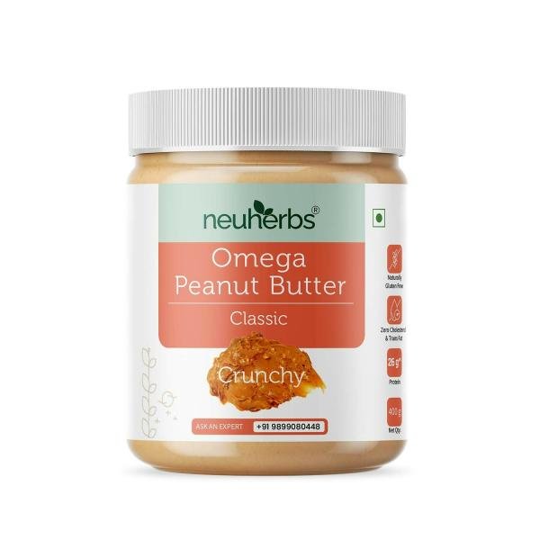 neuherbs peanut butter crunchy with omega 3 26g protein 400 g product images orvoxdglrho p591083495 0 202202250402