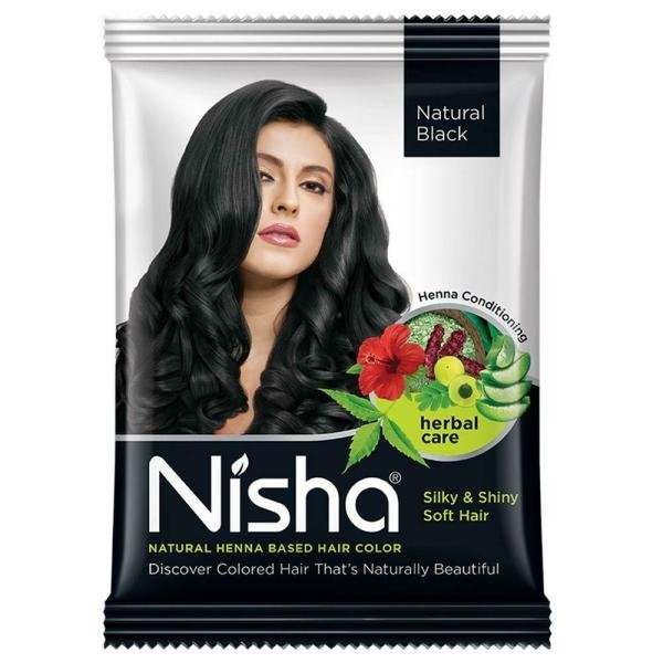 Nisha Natural Henna Based Hair Color, Natural Black 25 g
