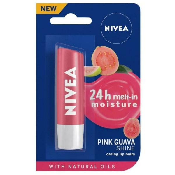 nivea 24h caring lip balm with natural oils pink guava shine 4 8 g product images o490809452 p590087596 0 202203150522