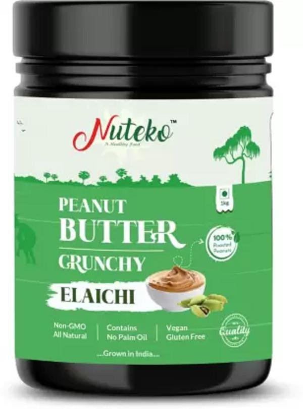 nuteko peanut butter elaichi flavor vegan rich in protein 1 kg product images orv282hqibn p597760838 0 202301212305