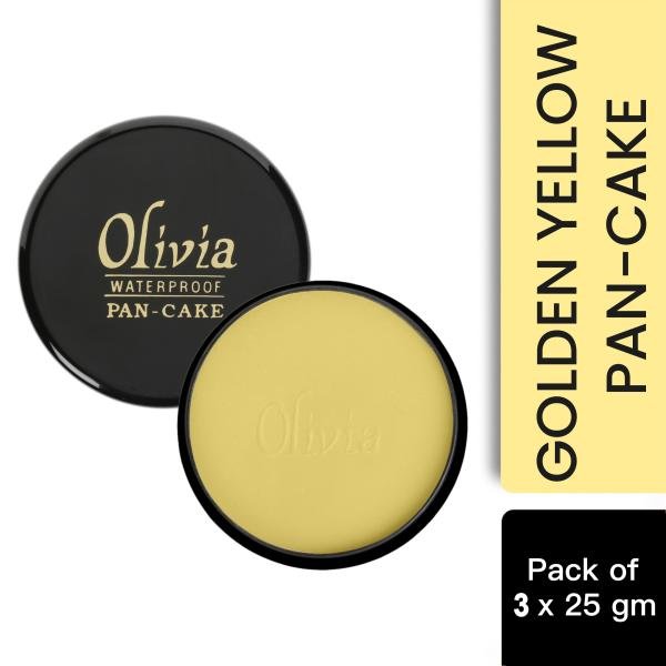 olivia 100 waterproof pan cake golden yellow makeup concealer 25g shade no 21 pack of 3 product images orvndtelmp2 p591158665 0 202202280332