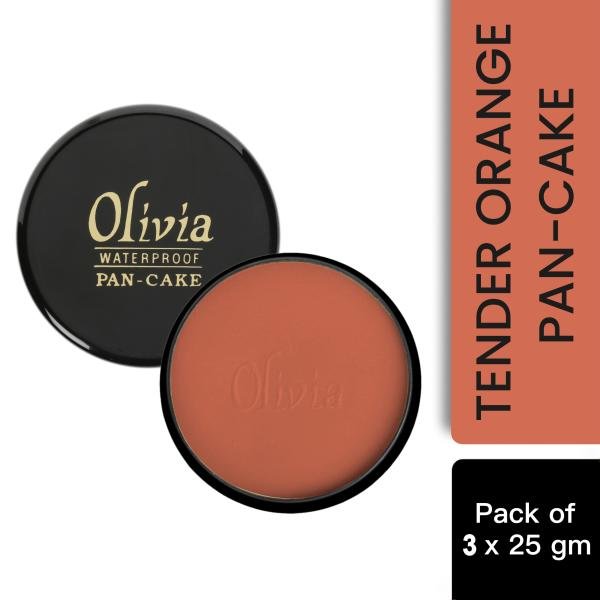 olivia 100 waterproof pan cake tender orange makeup concealer 25g shade no 30 pack of 3 product images orvri6ob8o4 p591158705 0 202202280334