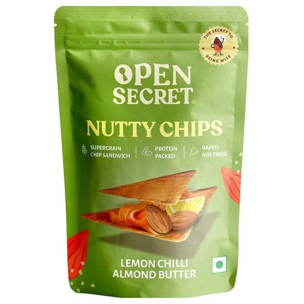Open Secret Lemon Chilli Almond Butter Nutty Chips 30 g
