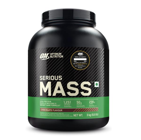 optimum nutrition on serious mass high protein high calorie weight gainer powder 3 kg chocolate with vitamins and minerals suitable for vegetarians product images orvel7kll6f p591097762 0 202202251534