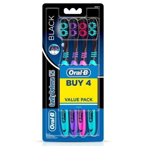 oral b cavity defense 123 black soft toothbrush pack of 4 product images o491338203 p491338203 0 202203150356