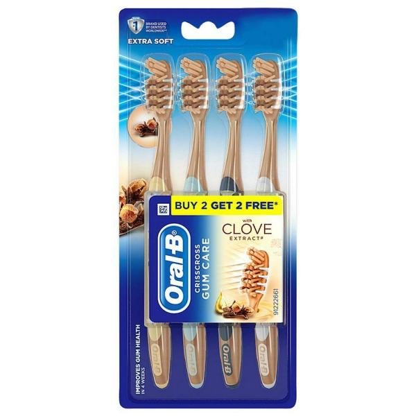 oral b criss cross gum care extra soft toothbrush with clove extracts buy 2 get 2 free product images o491946320 p590127726 0 202203252312