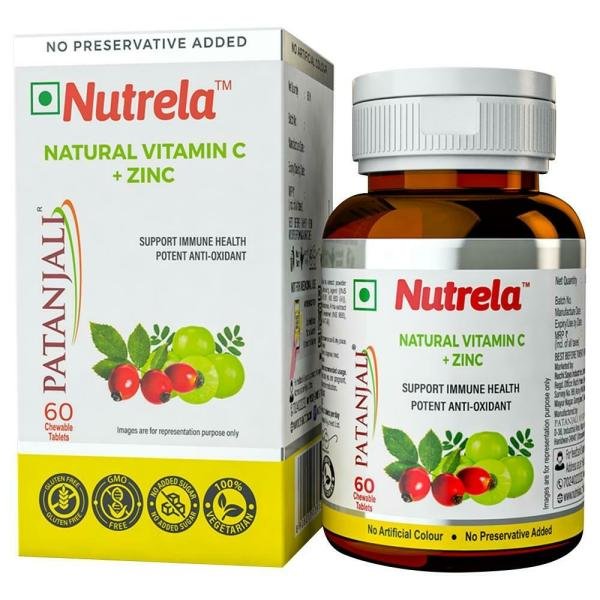 patanjali nutrela natural vitamin c zinc chewable 60 tablets product images o492367982 p590814822 0 202204070405