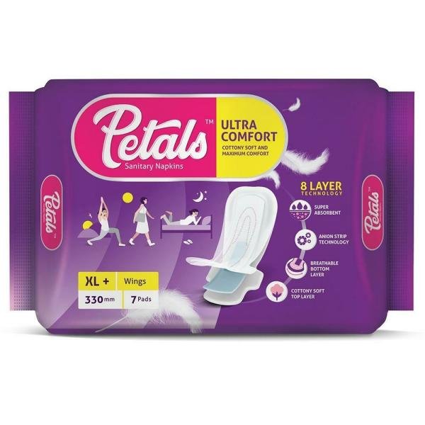 petals ultra comfort sanitary napkin with wings xl 7 pads product images o491439067 p491439067 0 202203170515