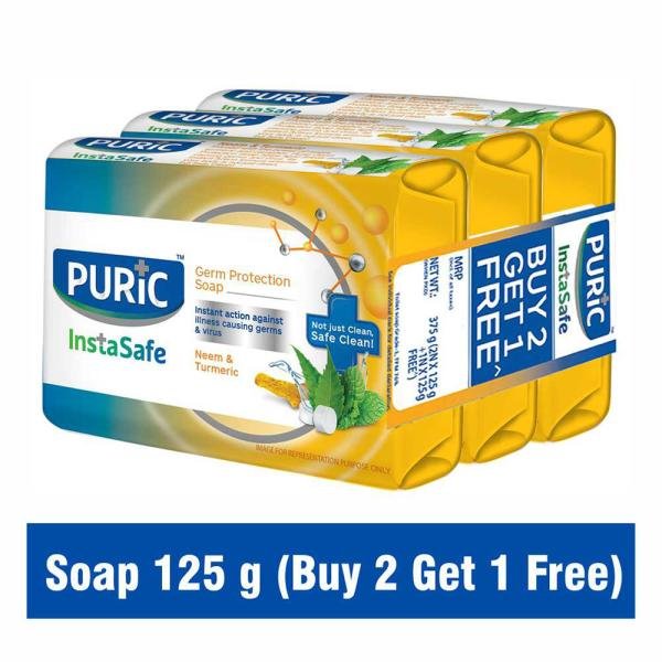 puric insta safe neem turmeric germ protection soap 125 g buy 2 get 1 free 0 20210430
