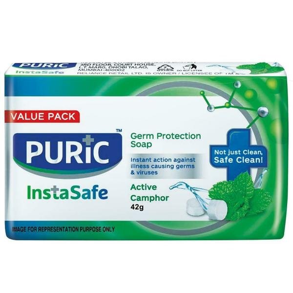 Puric InstaSafe Active Camphor Germ Protection Soap 42 g
