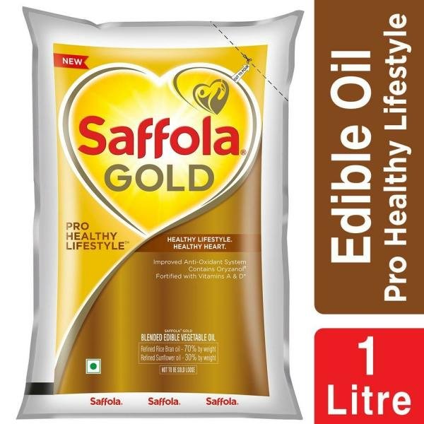 saffola gold pro healthy lifestyle ricebran based blended oil 1 l product images o490000057 p490000057 0 202203142035