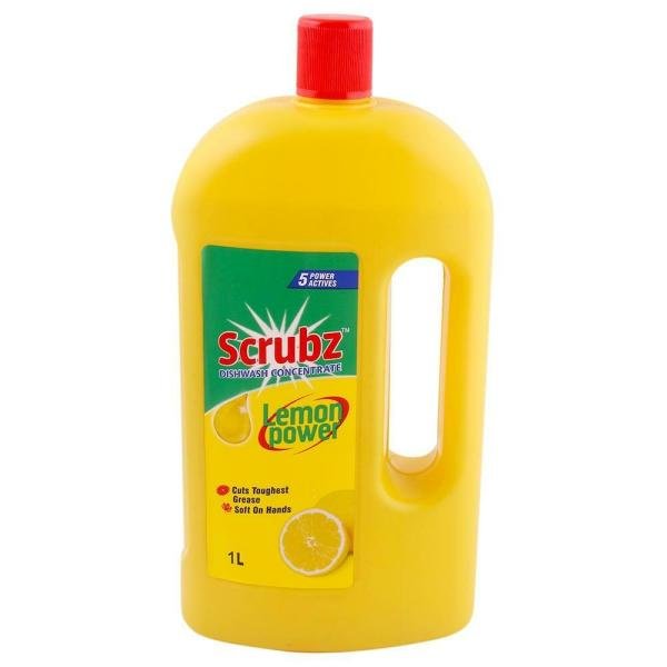 scrubz lemon concentrated dishwash liquid 1 l product images o491039764 p491039764 0 202203170511