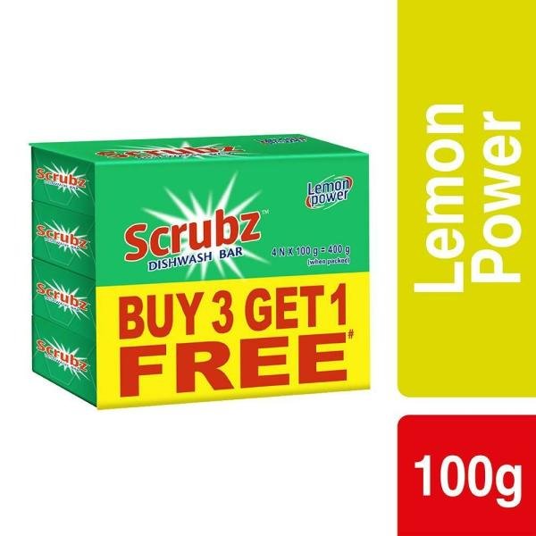 scrubz lemon power dishwash bar 100 g buy 3 get 1 free product images o490529379 p490529379 0 202203152041