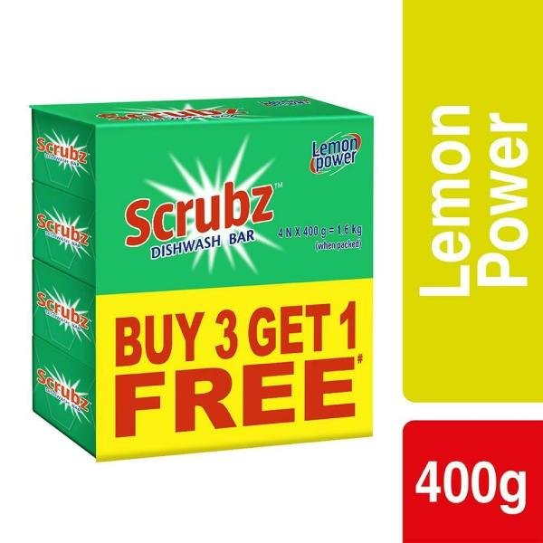 scrubz lemon power dishwash bar 400 g buy 3 get 1 free product images o490529381 p490529381 0 202203170835