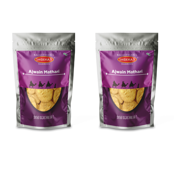 shekhaji ajwain mathri 400 gm pack of 2 200 gm each chai time snack authentic handmade namkeen from rajasthan no preservatives ready to eat methi matthi snacks party snacks product images orvojhqhtdr p591111388 0 202204062148