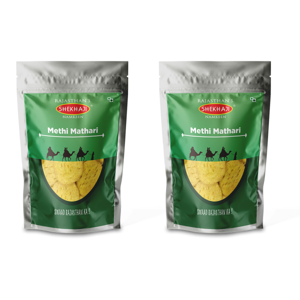 shekhaji methi mathri 400 gm pack of 2 200 gm each chai time snack authentic handmade namkeen from rajasthan no preservatives ready to eat methi matthi snacks party snacks product images orvhckyxccq p591111419 0 202204062148