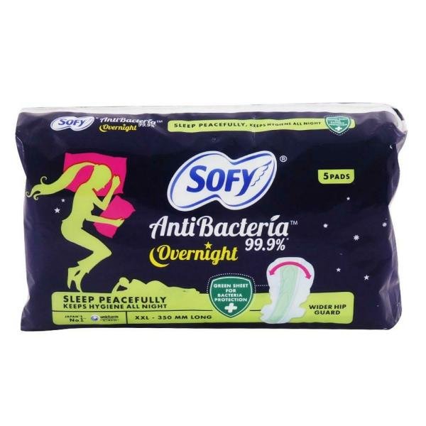 sofy antibacteria overnight sanitary napkin with wings xxl 5 pads product images o491213911 p491213911 0 202203151441