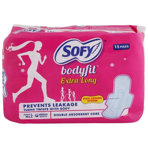 sofy bodyfit sanitary napkin with wings xl 15 pads product images o491376845 p491376845 0 202204261913