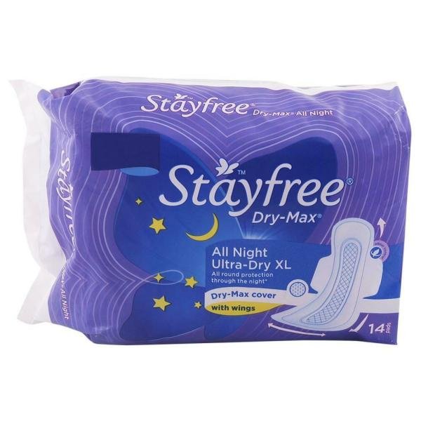 stayfree dry max all night ultra dry sanitary napkin with wings xl 14 pads product images o490575428 p490575428 0 202203150443