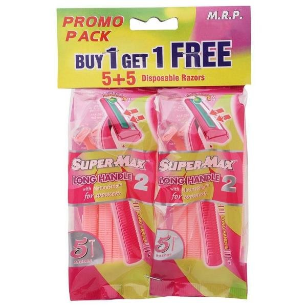 super max long handle disposable razors for women 5 pcs buy 1 get 1 free product images o491960873 p590824837 0 202203141956