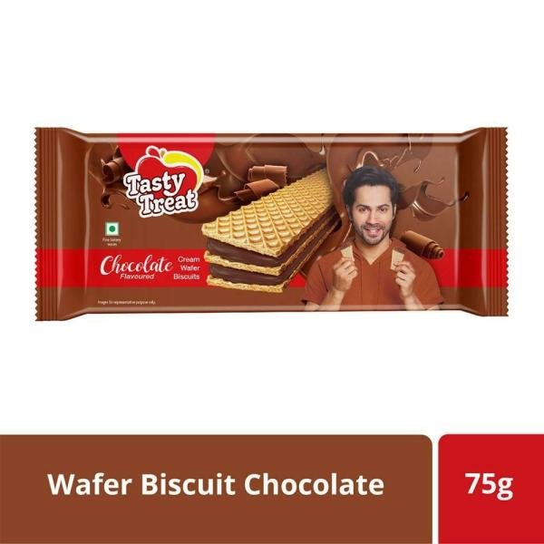 Tasty Treat Chocolate Cream Wafer Biscuits 75 g