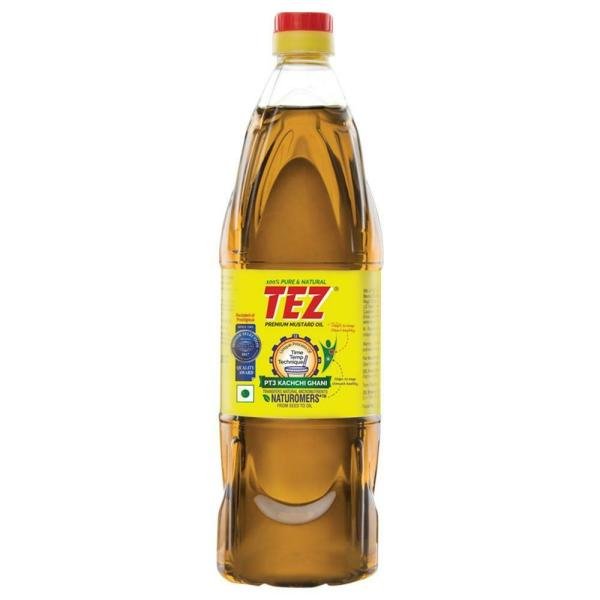 tez premium kachchi ghani mustard oil 1 l bottle product images o490006686 p490006686 0 202203141907