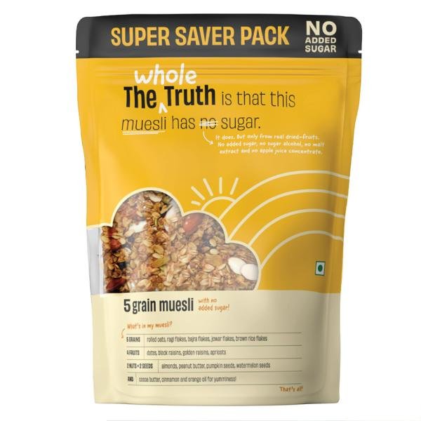 the whole truth supersaver breakfast muesli no added sugar 5 grain muesli 750g product images orvju6jbog5 p591123222 0 202202261035