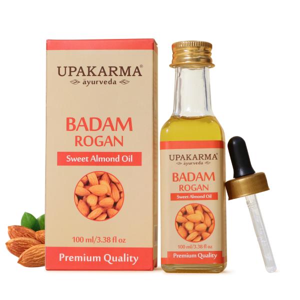 upakarma ayurveda cold pressed sweet almond oil badam rogan 100 ml product images orvgjgl5npu p590988364 0 202201061640