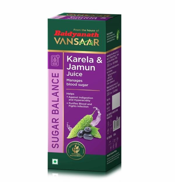 Vansaar Karela And Jamun Juice 1 Litre (From The House Of Baidyanath) Sugar Balance