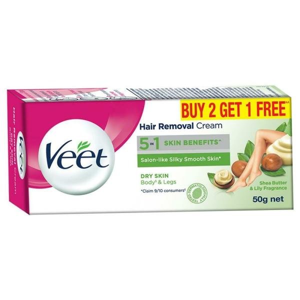 veet 5 in 1 skin benefits body legs hair removal cream for dry skin 50 g buy 2 get 1 free product images o491961508 p590950384 0 202203240832