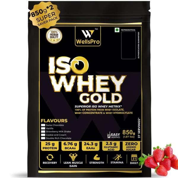 wellspro iso whey gold strawberry milk shake protein powder 850 g pack of 2 product images orvztpn9q53 p590879286 0 202111182305