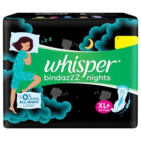 whisper bindazzz nights xl sanitary pads 40 pads product images o492519903 p591041616 0 202203150353