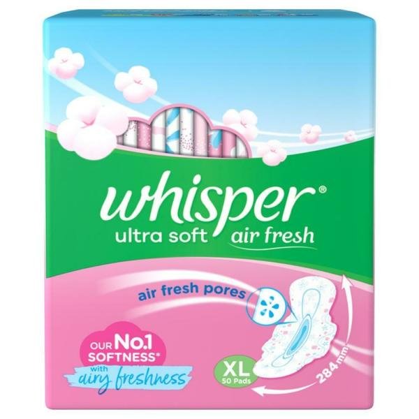 whisper ultra soft sanitary napkin with wings xl 50 pads product images o491338202 p491338202 0 202203151917