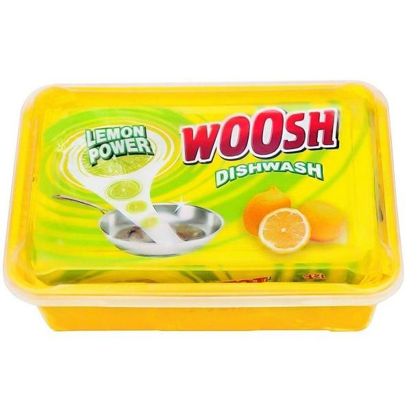 Woosh Lemon Power Dishwash Bar 500 g (Get 1 Scrubber Inside)