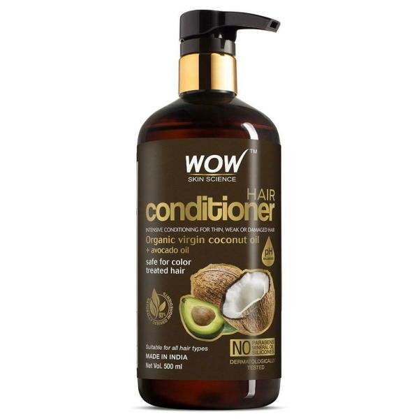 wow skin science organic virgin coconut oil avocado oil hair conditioner 500 ml product images o492367831 p590781596 0 202203170325